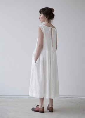 MUKU- MILK WHITE DRESS WITH OPEN BACK(새상품)