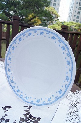 Corning Blue Cornflower dinner plates 5p(26cm), lunch plates 3p(17cm)