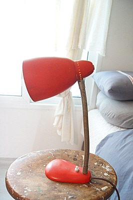 Vintage Orange Desk Lamp 