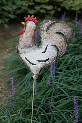 (2개입고) 영국 빈티지 닭모양 정원용품