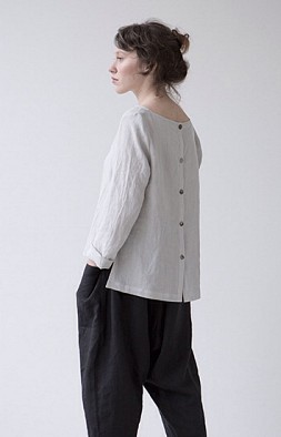 MUKU- FOG WHITE SHIRTS WITH BACK BUTTONS 
