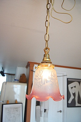 프랑스 핑크그라데이션 엣칭 램프