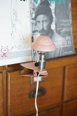 1950년대 프랑스 클립형 램프(핑크)
