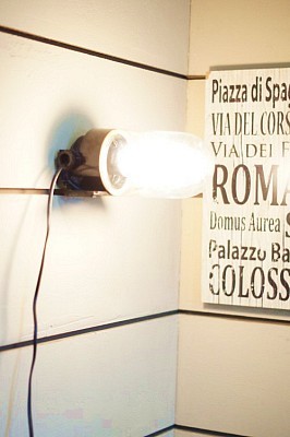 Vintage Bakelite 글라스고 벽 램프
