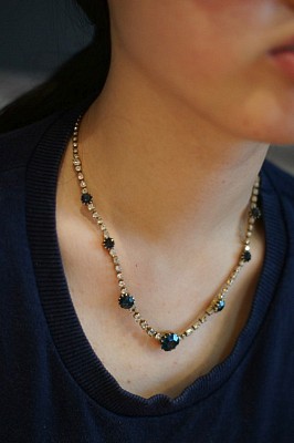 앤티크 목걸이(Antique Blue Rinestone Necklace)