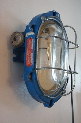 Vintage Legrand 블루 글라스고 벽 램프(대) 