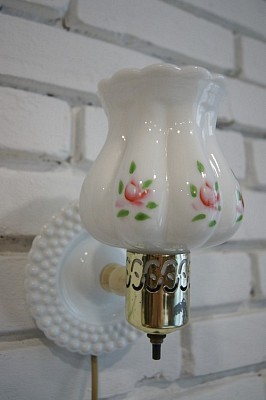 Vintage MilkGlass Well Lamp