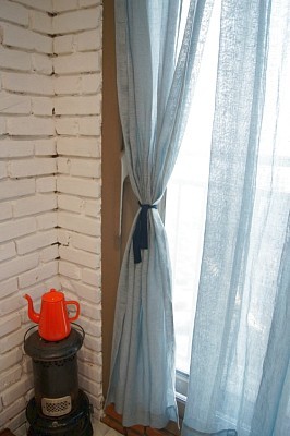 Sheer Linen Curtain 2폭 세트(약280*210cm)